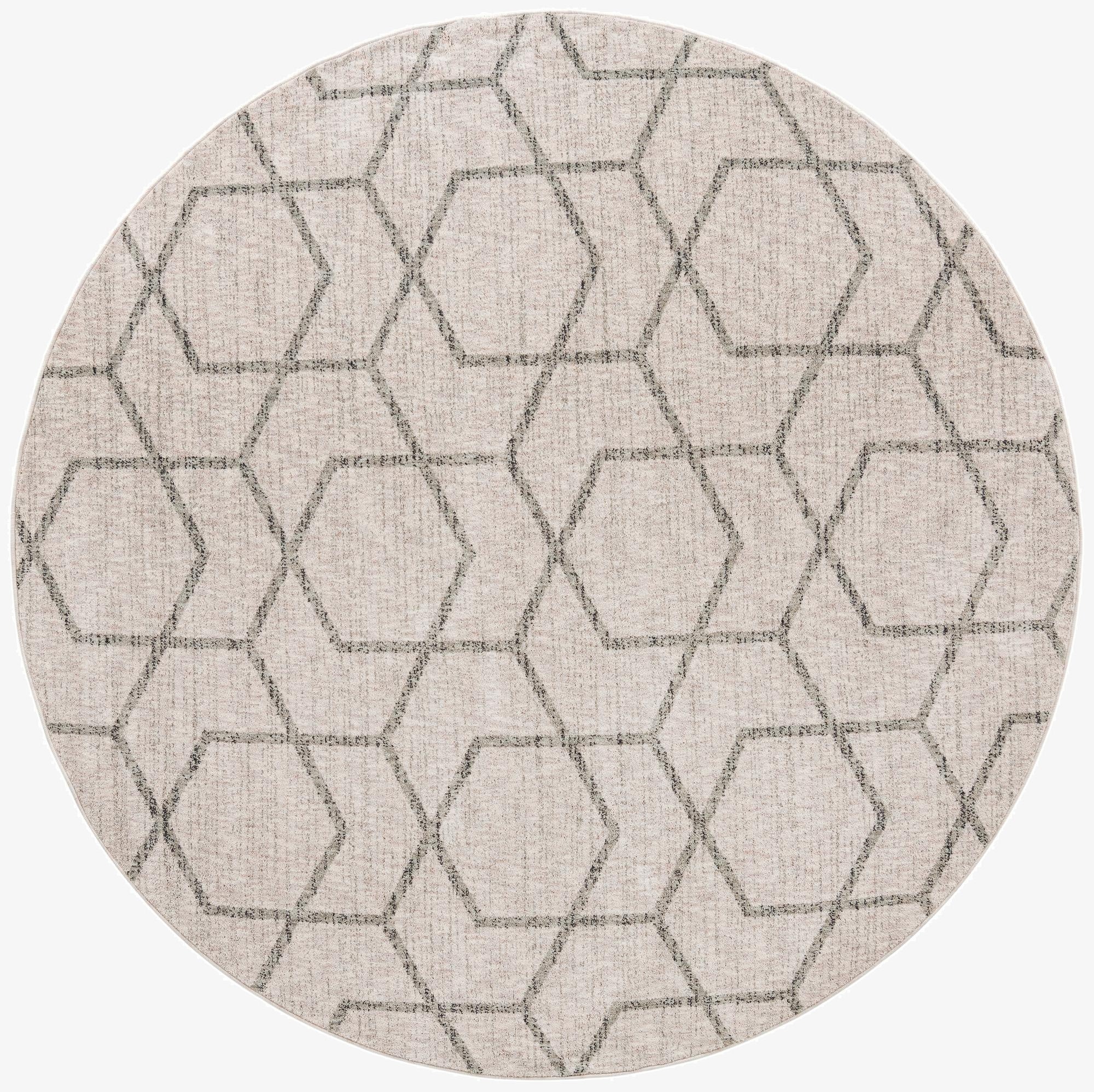  7' x 7' Eco Trellis Round Rug