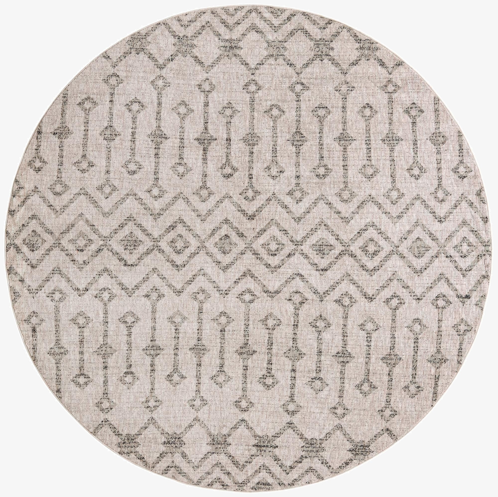  7' x 7' Eco Trellis Round Rug