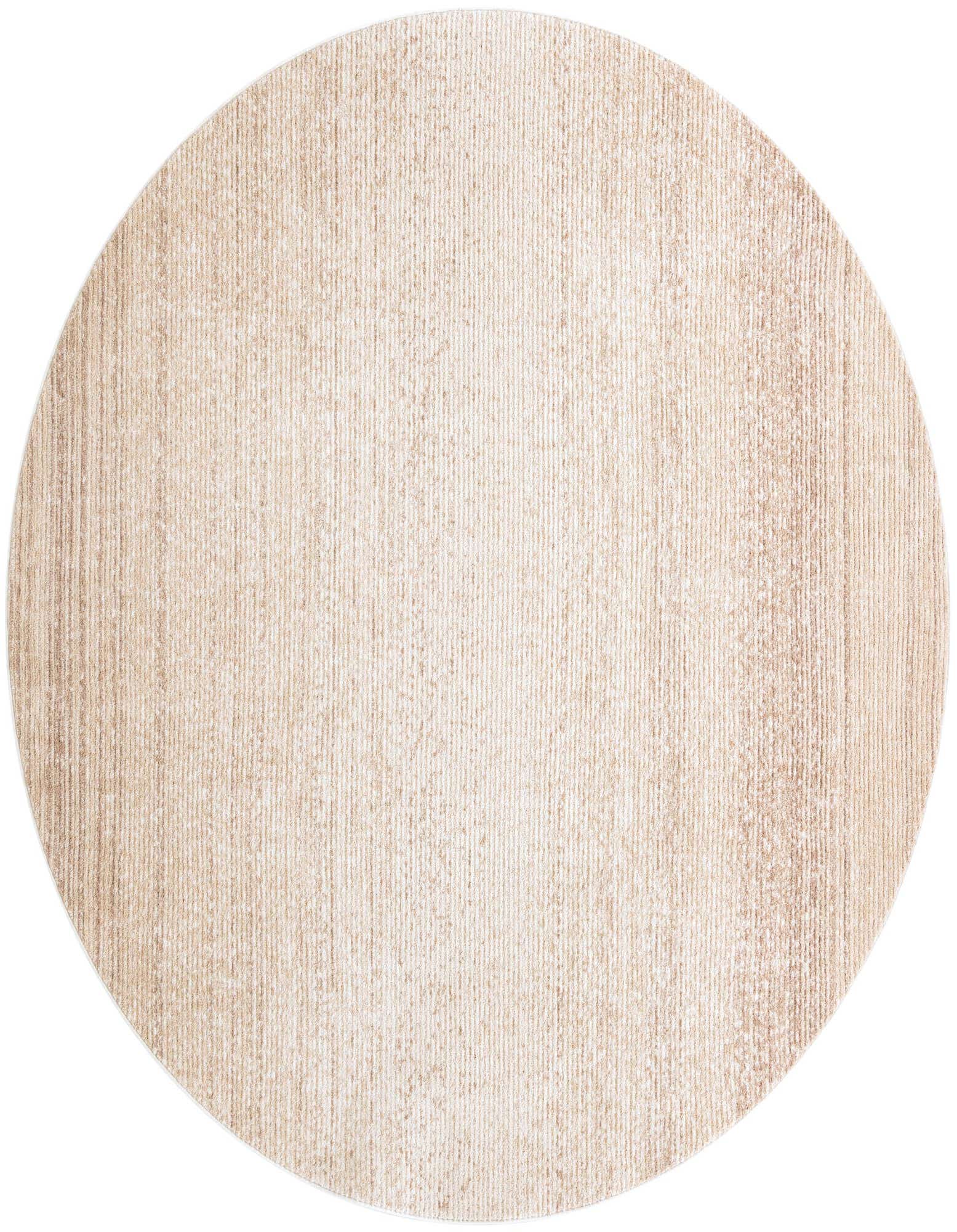 A 7' 10 round ivory polypropylene rug with a subtle textured pile, ideal for indoor use.