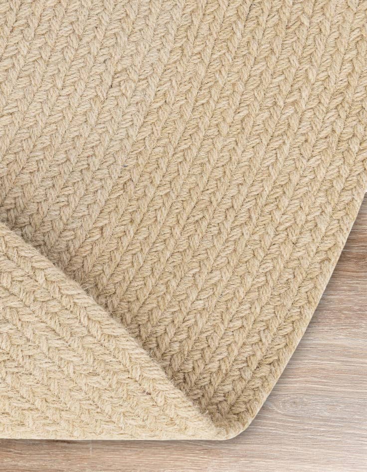 Detail image of  3' 1 x 3' 1  Hand Hand Braided Wool Round Rug