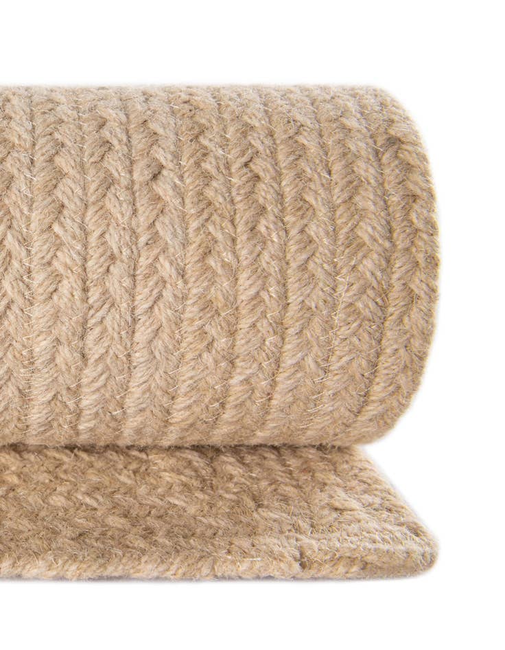 Detail image of  3' 1 x 3' 1  Hand Hand Braided Wool Round Rug