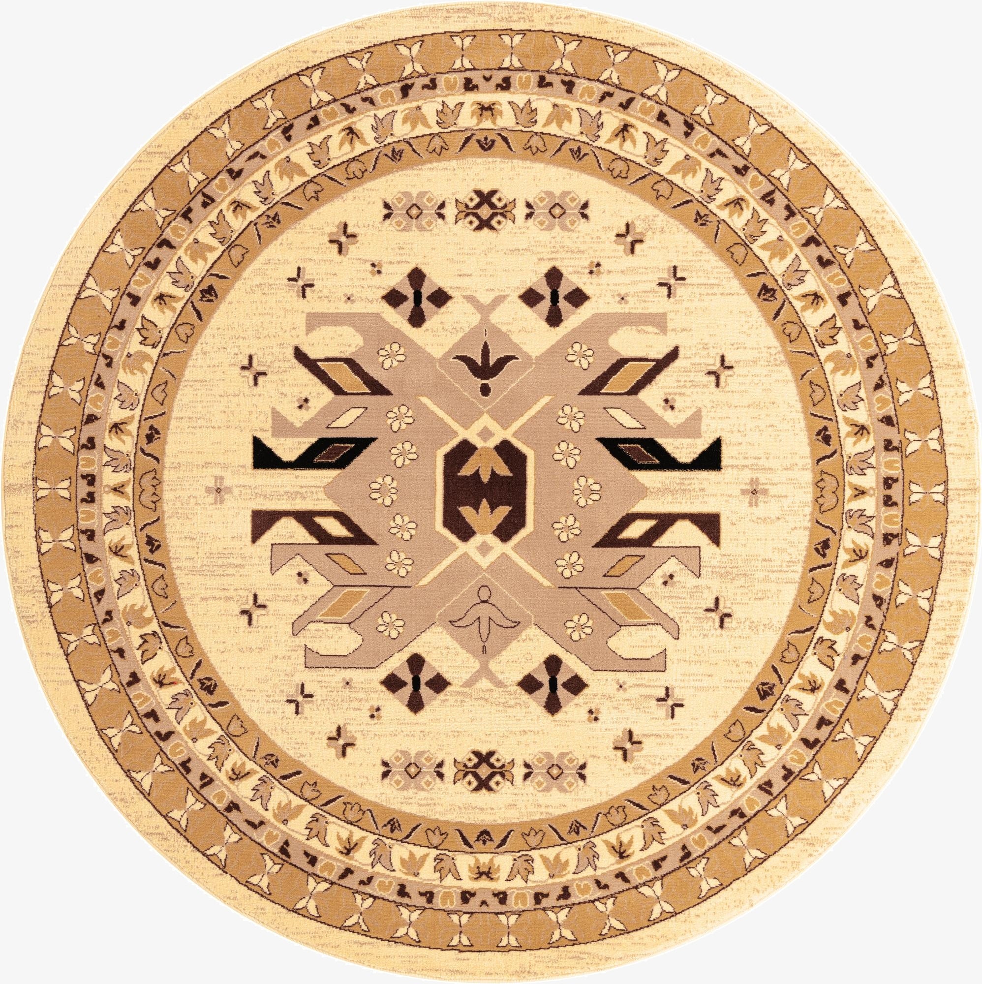  7' 10 x 7' 10 Heris Round Rug