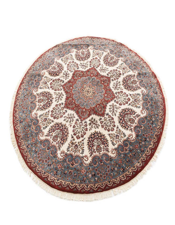 Detail image of  9' x 9' 1  Hand Knotted Jaipur Agra Wool Round Rug