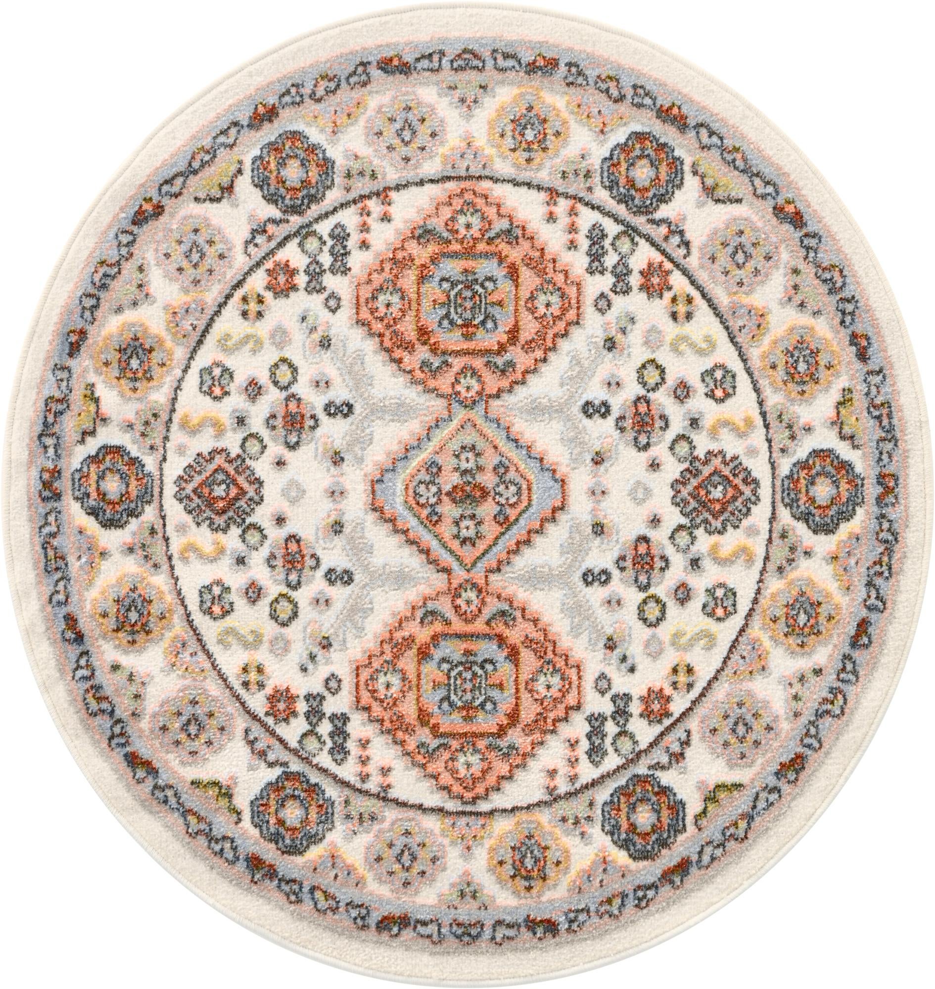  3' 3 x 3' 3 Kamala Washable Round Rug