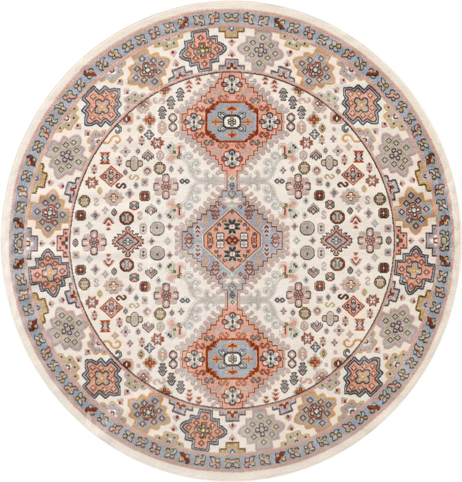  7' 10 x 7' 10 Kamala Washable Round Rug