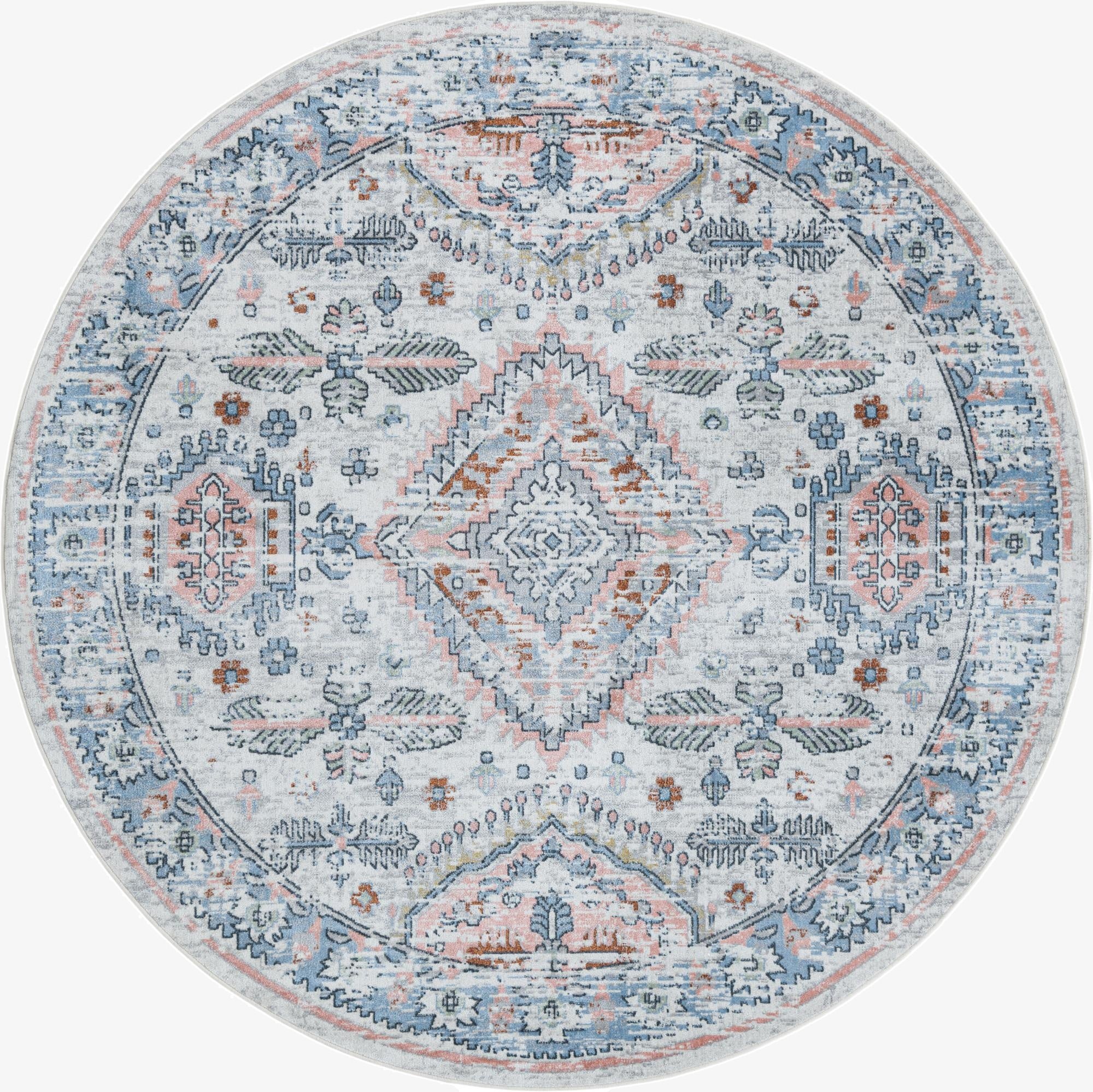  7' 10 x 7' 10 Kamala Washable Round Rug