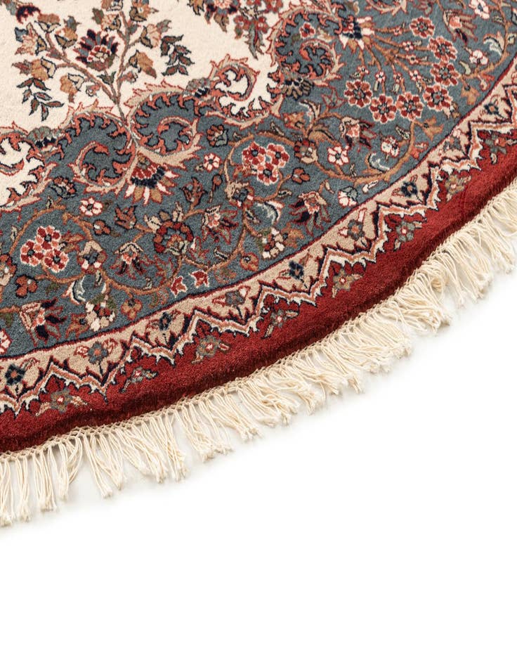 Detail image of  8' 10 x 8' 10  Hand Knotted Kashan Oriental Wool Round Rug