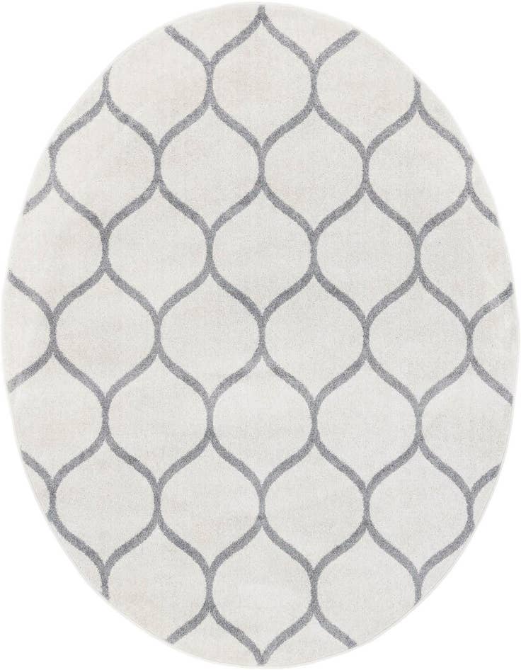 Detail image of 5' 3 x 5' 3 Lattice Frieze Round Rug