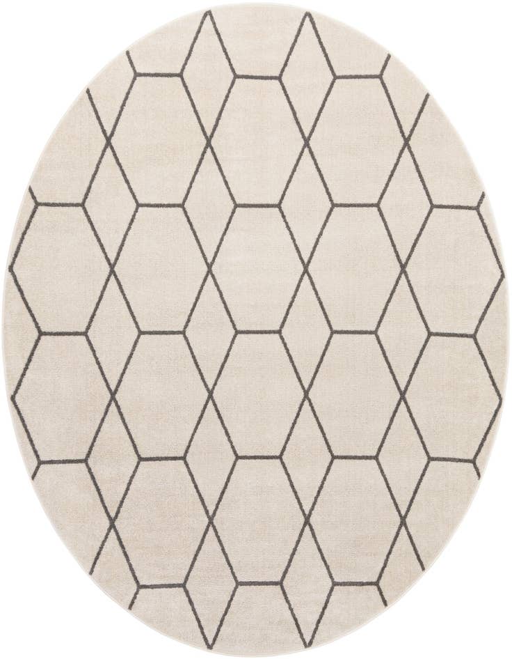 Detail image of 7' 10 x 7' 10 Lattice Frieze Round Rug