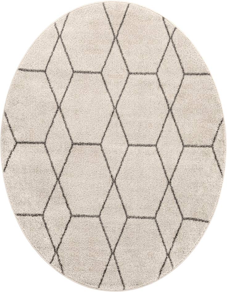 Detail image of 5' 3 x 5' 3 Lattice Frieze Round Rug