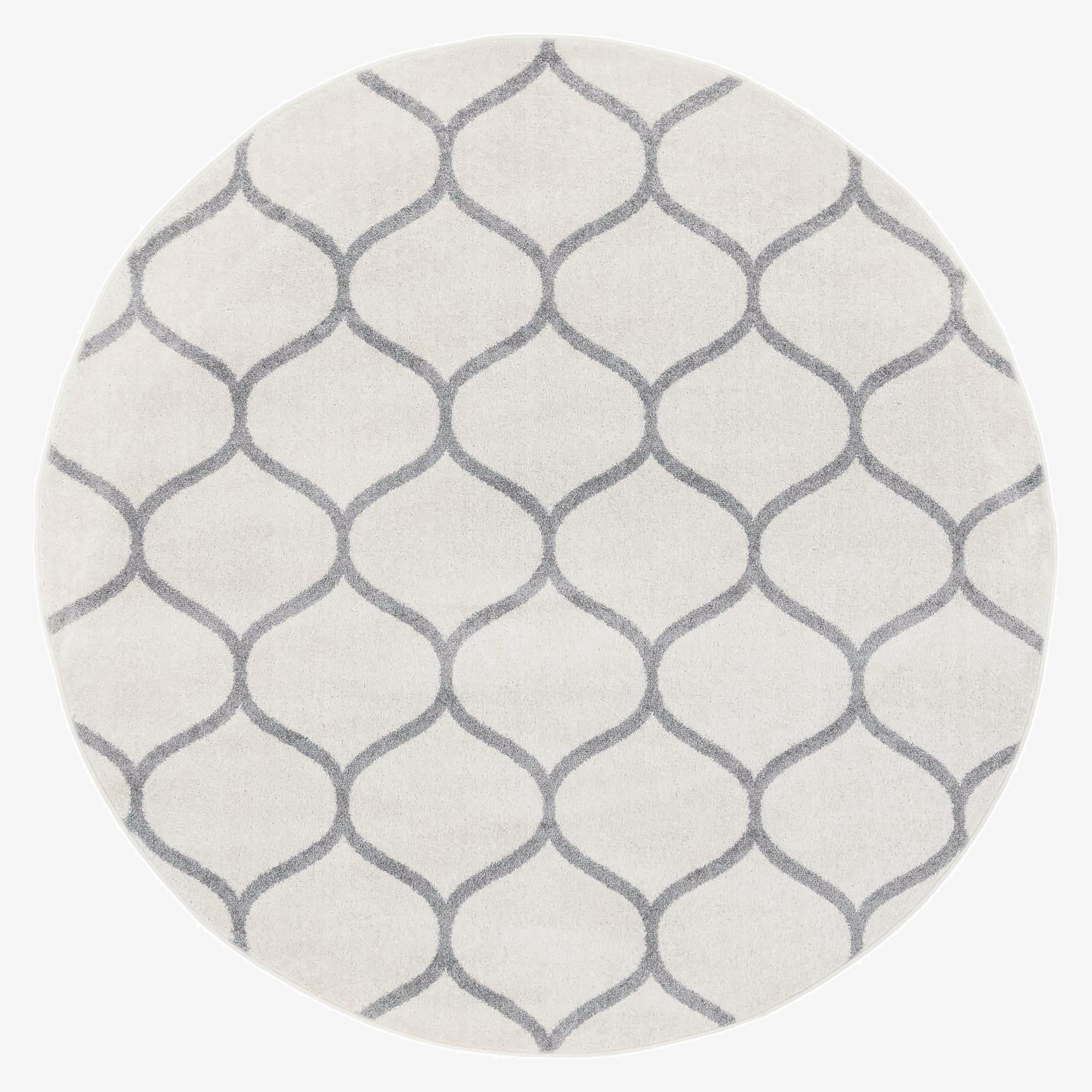  6' x 6' Lattice Frieze Round Rug