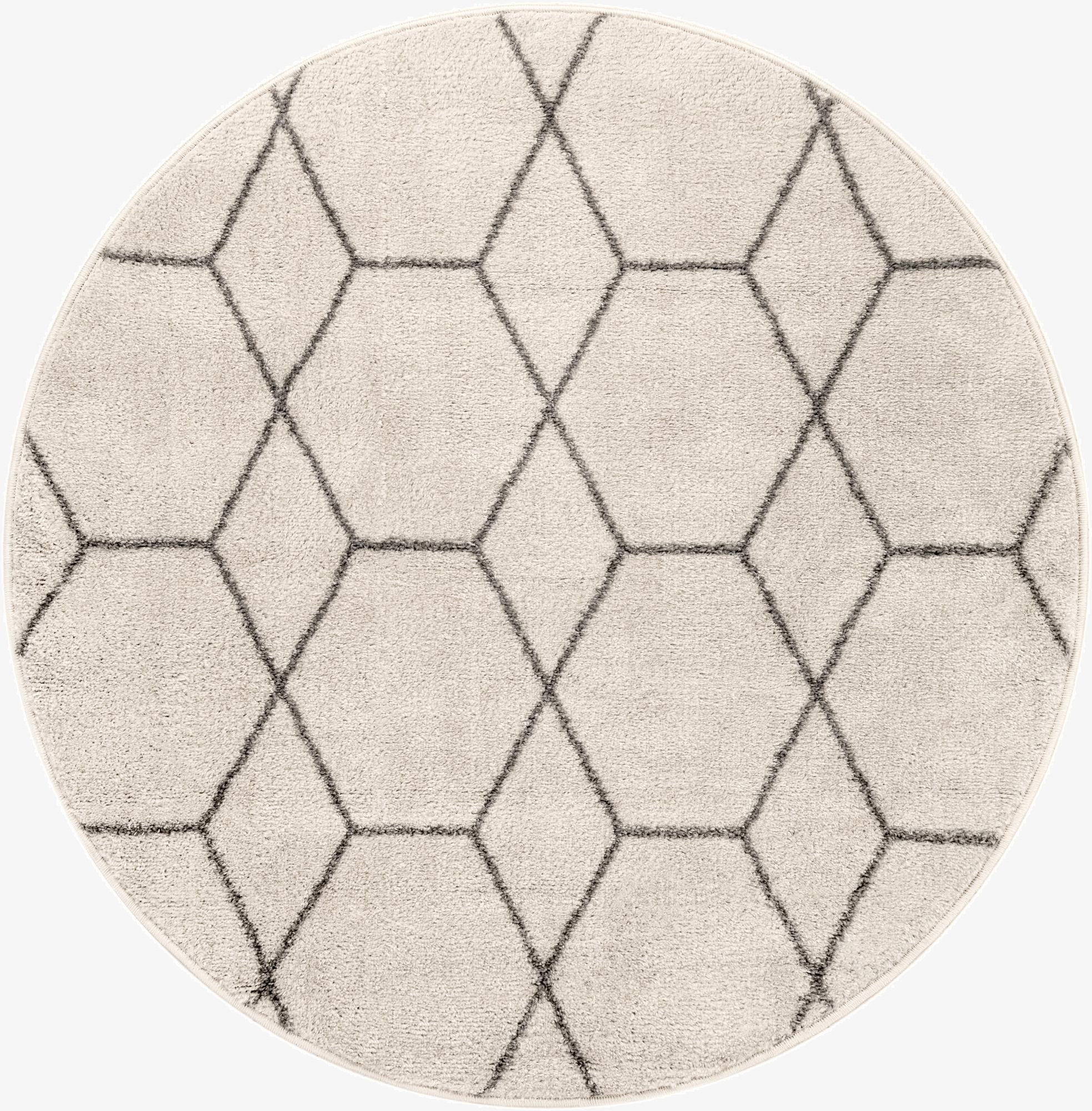  4' x 4' Lattice Frieze Round Rug