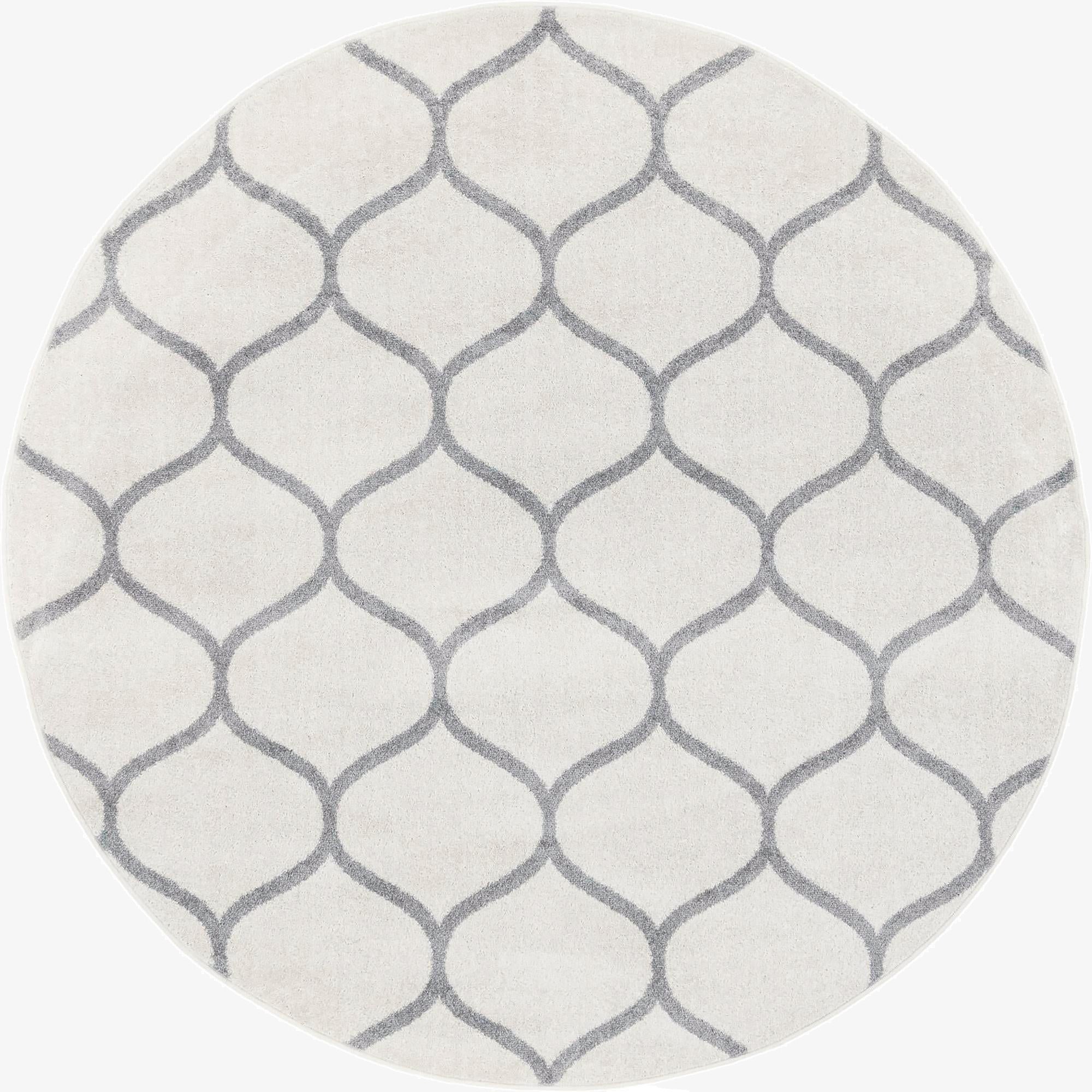 Primary image  7' 10 x 7' 10 Lattice Frieze Round Rug