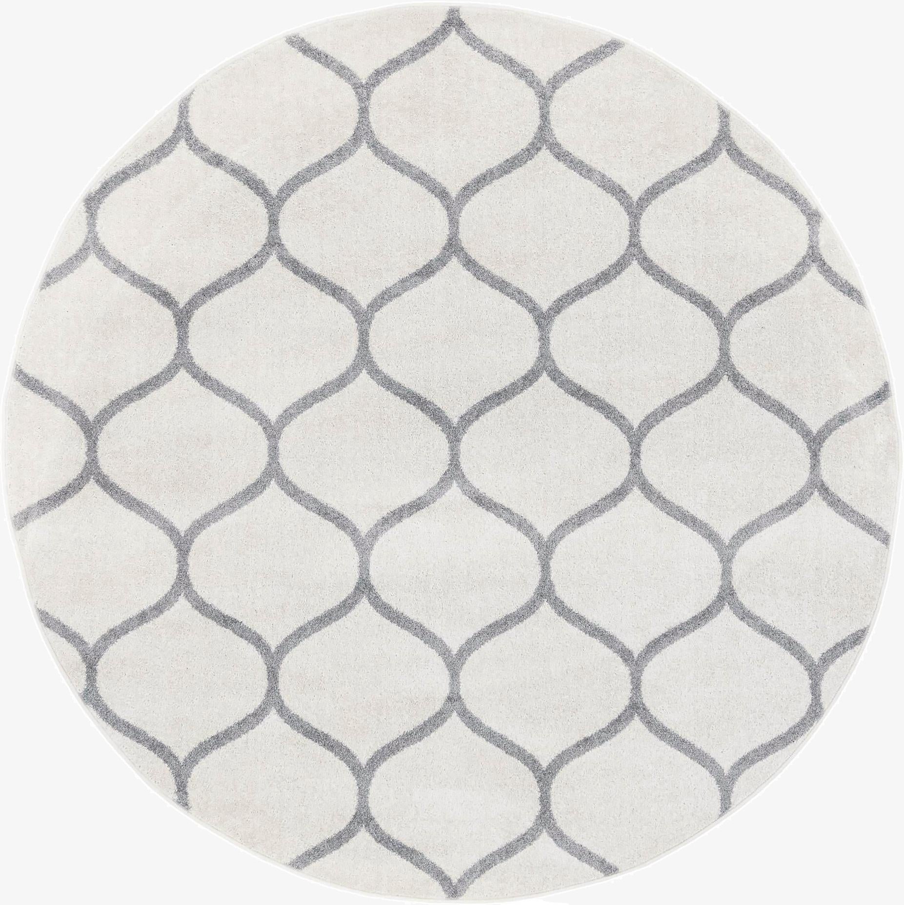  5' 3 x 5' 3 Lattice Frieze Round Rug
