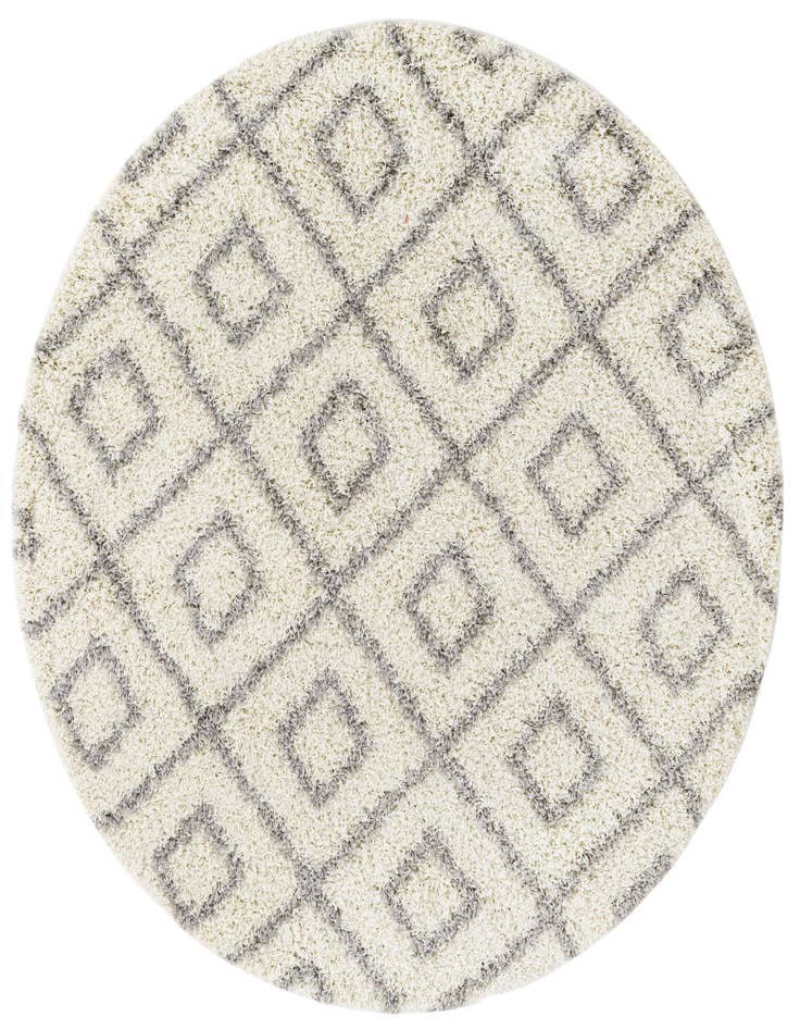 Detail image of  6' x 6' Lattice Shag Round Rug