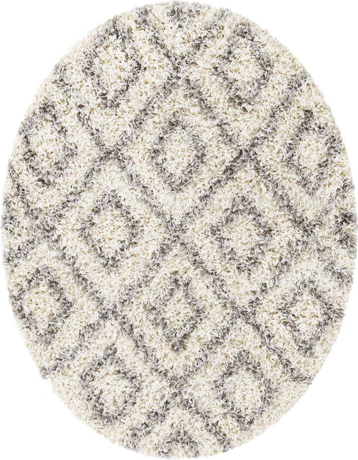Detail image of  3' 3 x 3' 3 Lattice Shag Round Rug
