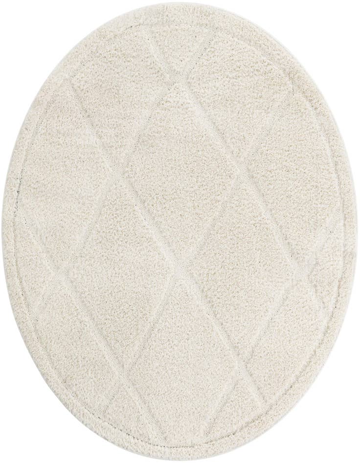Detail image of  5' 3 x 5' 3 Lattice Shag Round Rug