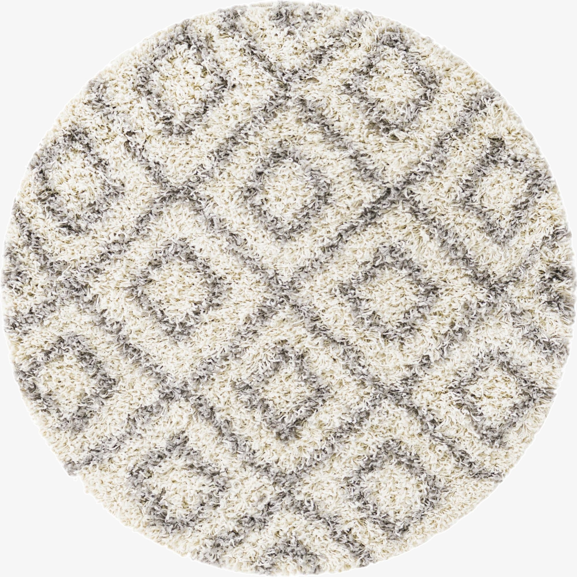  3' 3 x 3' 3 Lattice Shag Round Rug