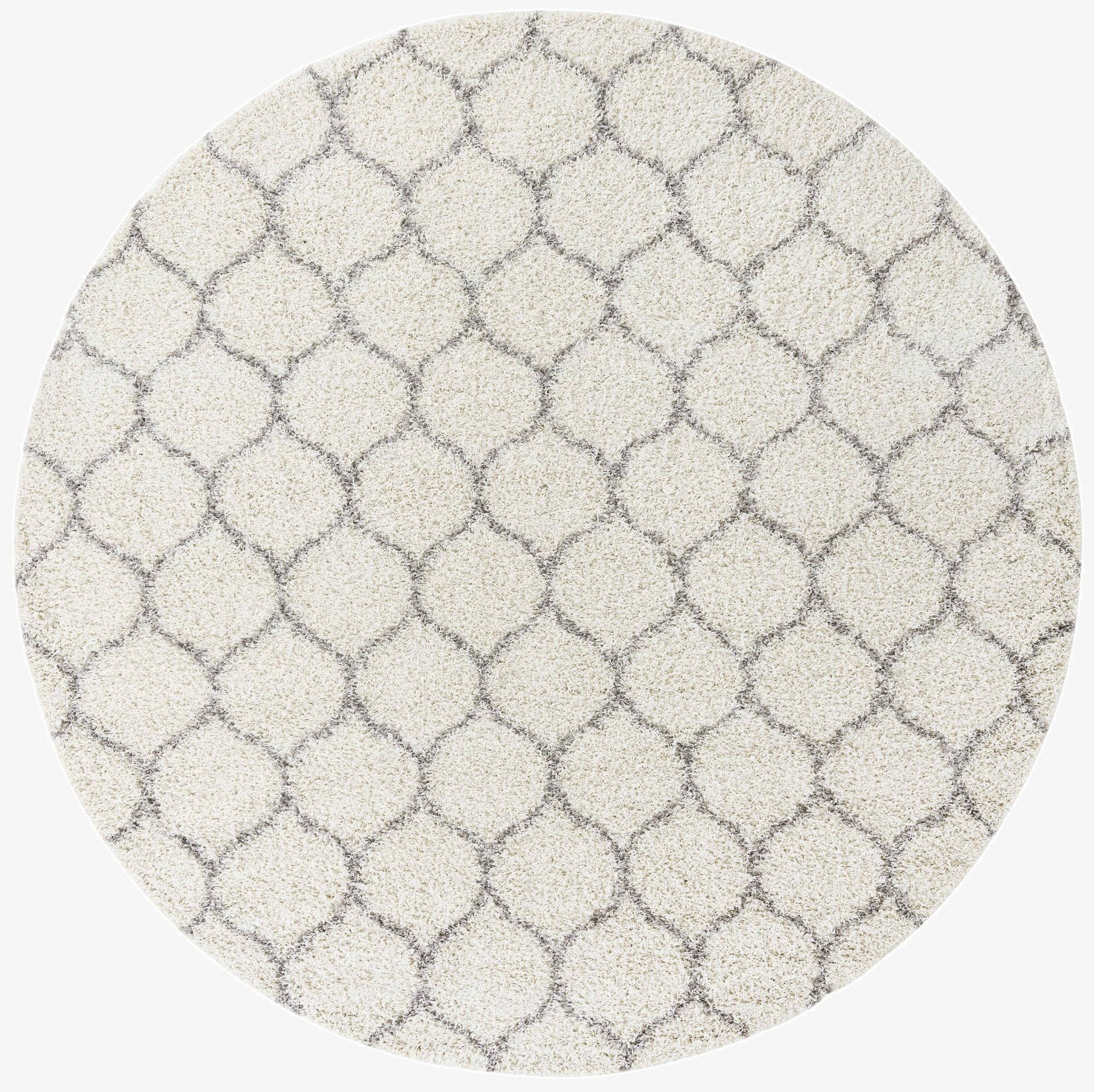  10' x 10' Lattice Shag Round Rug