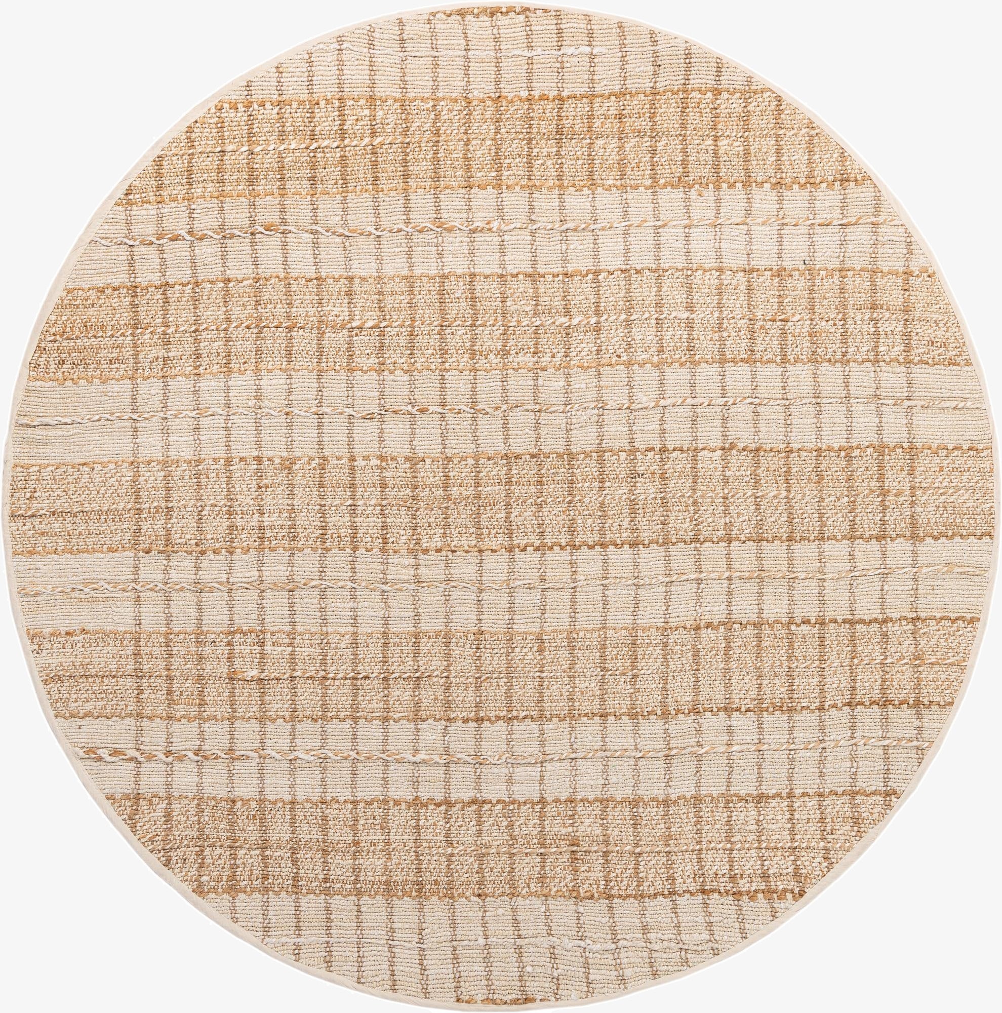  7' 10 x 7' 10  Hand Braided Laurel Handwoven Jute Round Rug