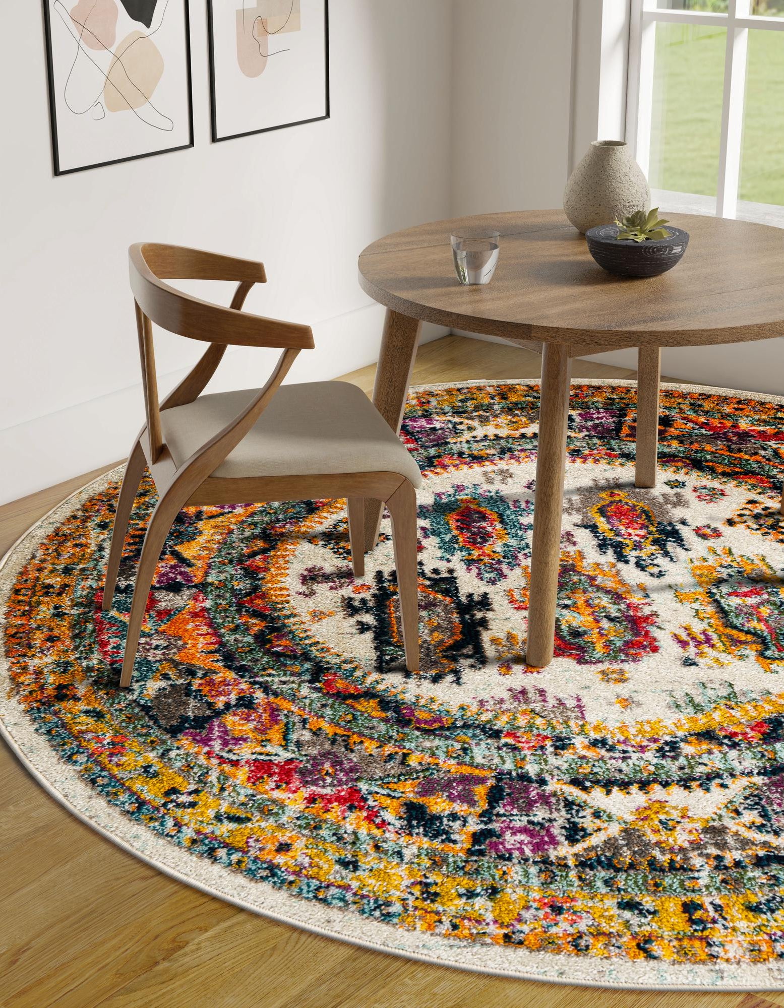 Ivory 10' x 10' Madeline Round Rug | Rugs.com