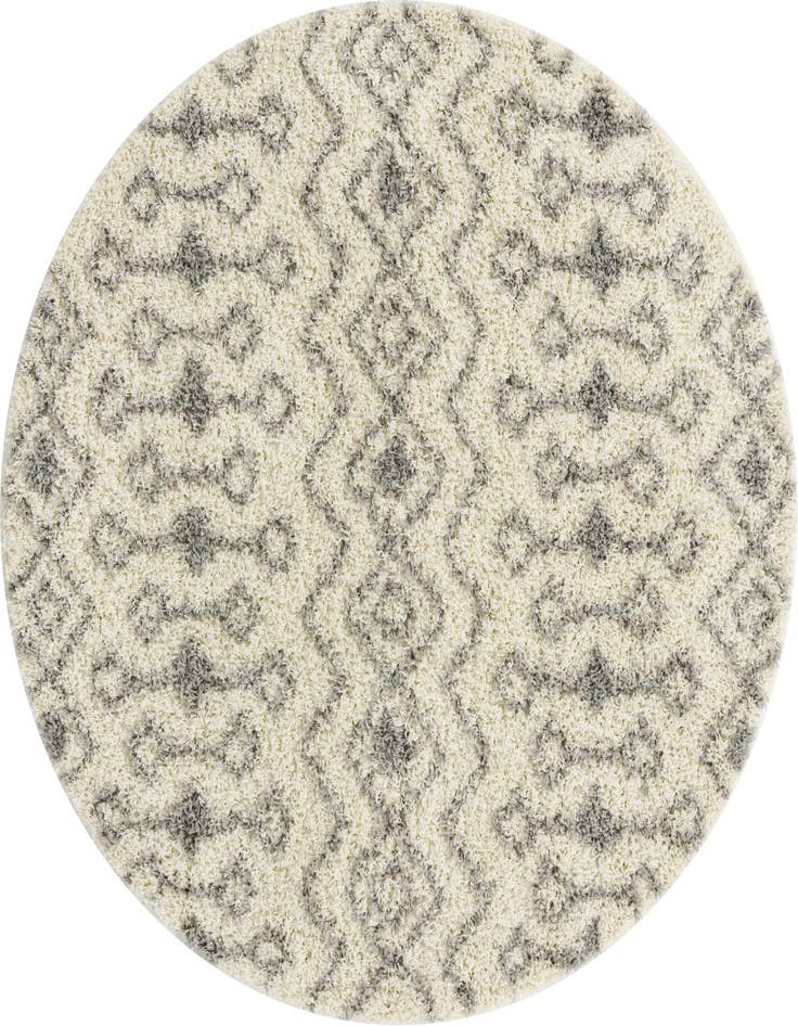 Detail image of  6' x 6' Moroccan Trellis Shag Round Rug