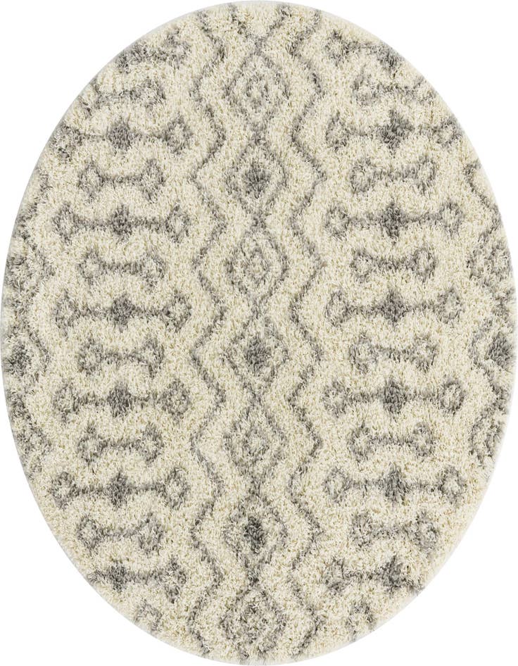 Detail image of  3' x 3' Moroccan Trellis Shag Round Rug