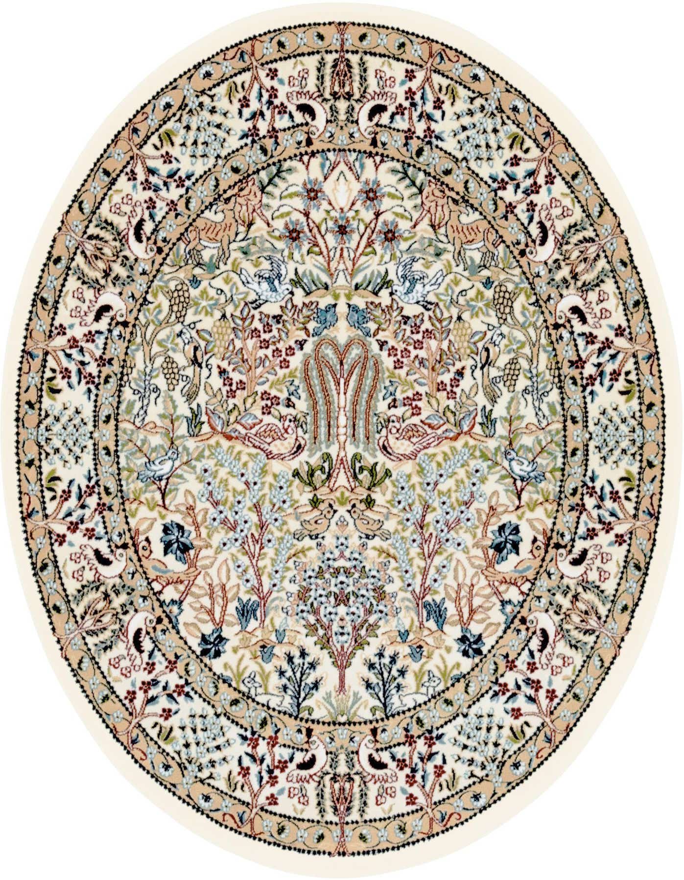 Primary image 5' 3 x 5' 3 Nain Design Round Rug