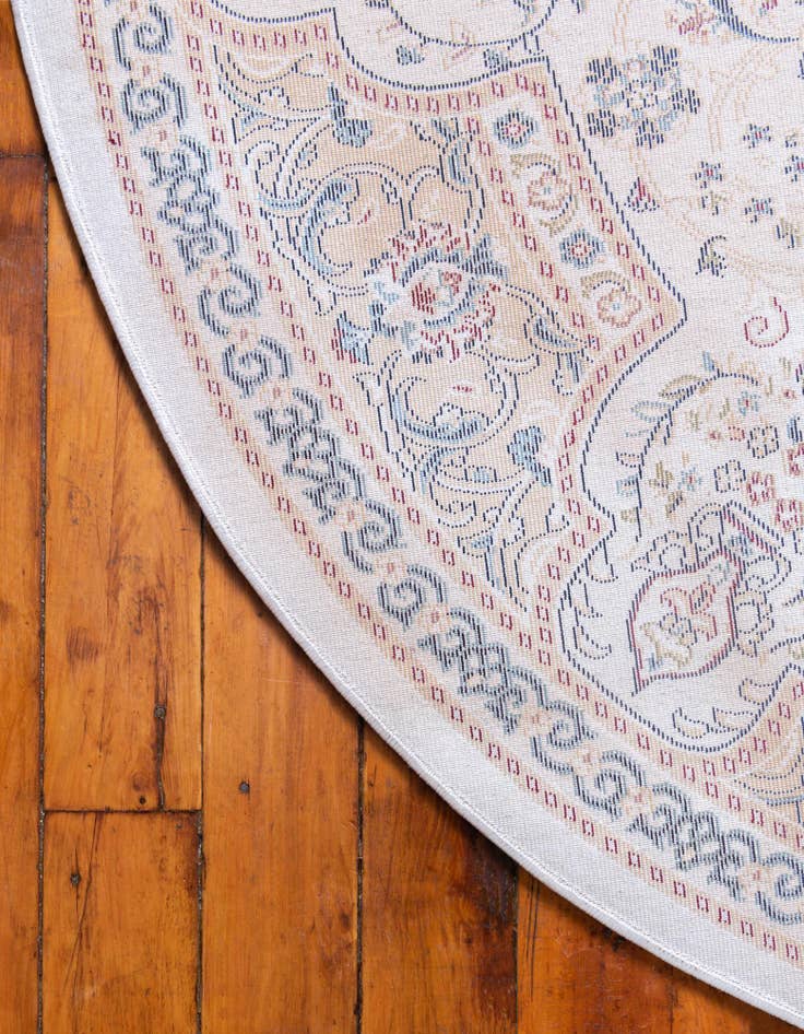 Detail image of  5' x 5' Nain Design Round Rug