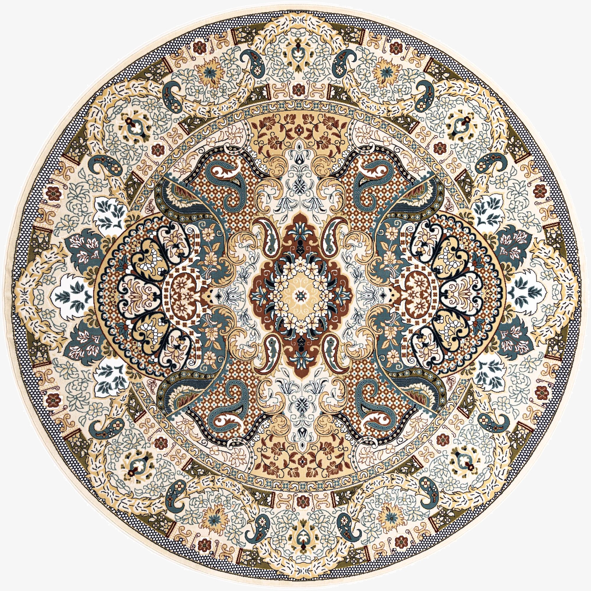 10' x 10' Nain Design Round Rug