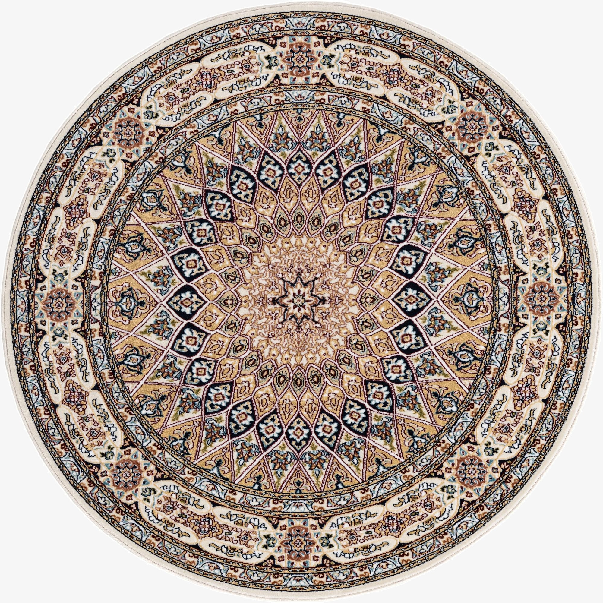  5' 3 x 5' 3 Nain Design Round Rug