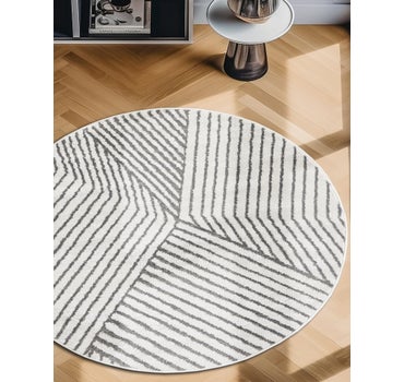 Ivory 7' 10 x 7' 10 Oslo Round Rug | Rugs.com