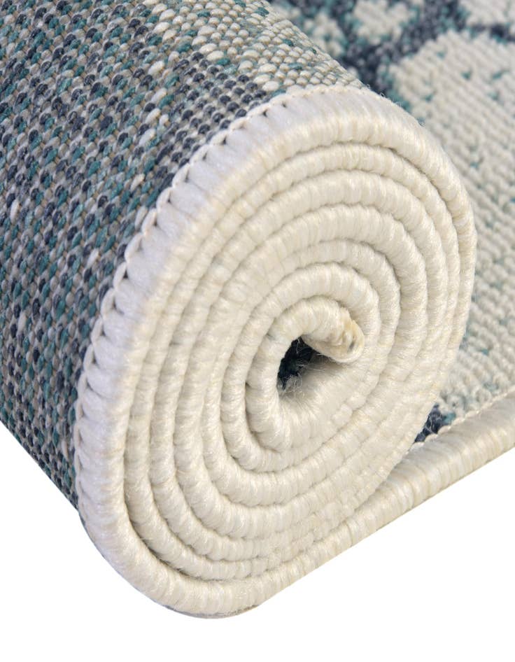 Detail image of  4' x 4'  Washable Coastal Indoor / Outdoor Round Rug