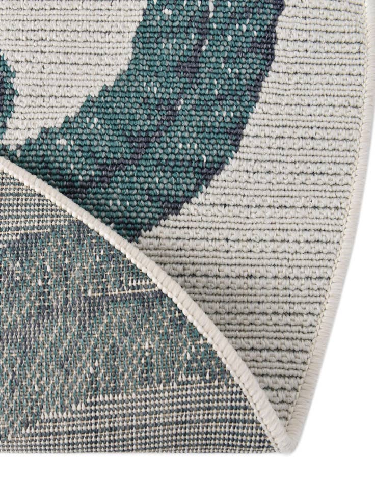 Detail image of  4' x 4'  Washable Coastal Indoor / Outdoor Round Rug