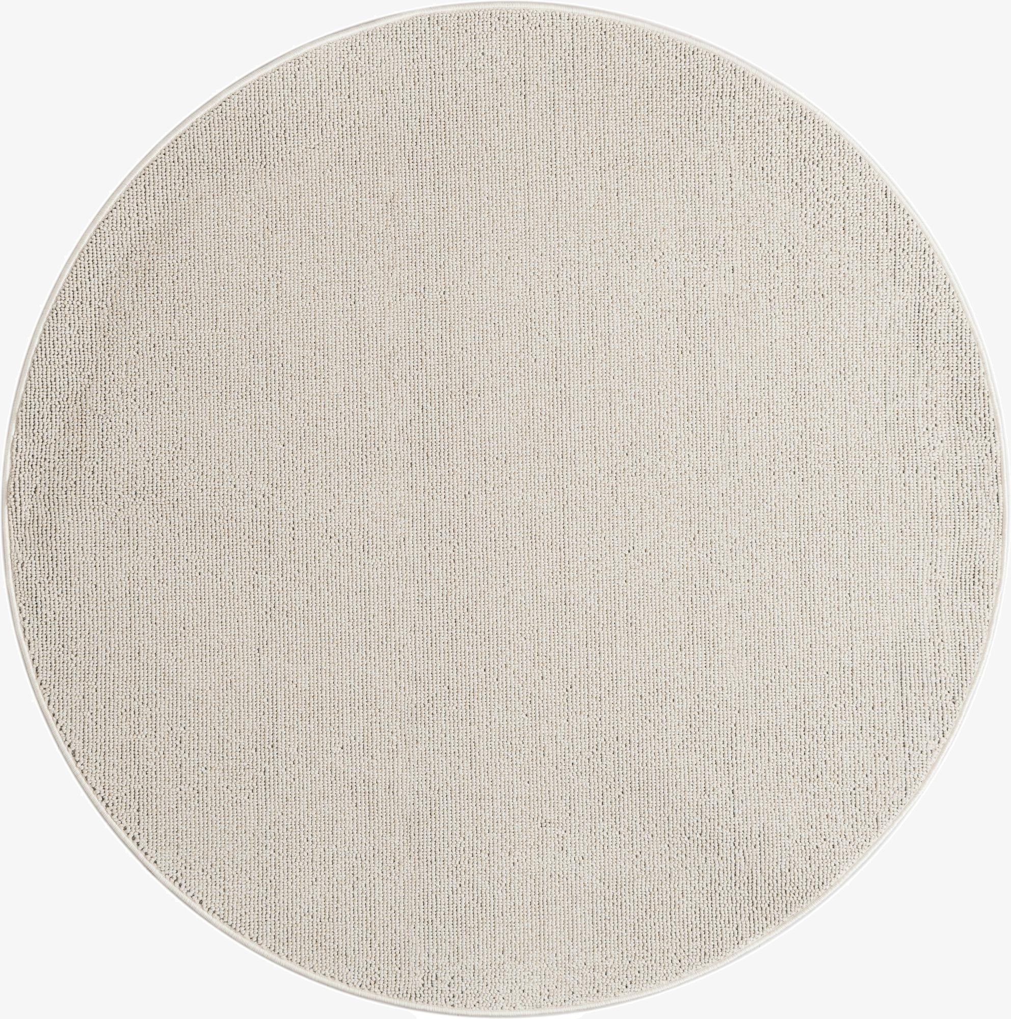  5' 3 x 5' 3  Washable Solid Indoor / Outdoor Round Rug