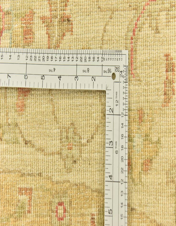 Detail image of  6' 7 x 6' 8  Hand Knotted Peshawar Ziegler Round Rug