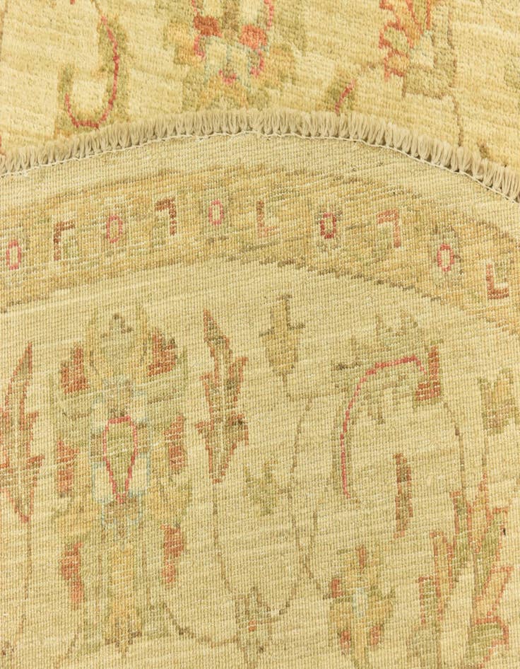 Detail image of  6' 7 x 6' 8  Hand Knotted Peshawar Ziegler Round Rug