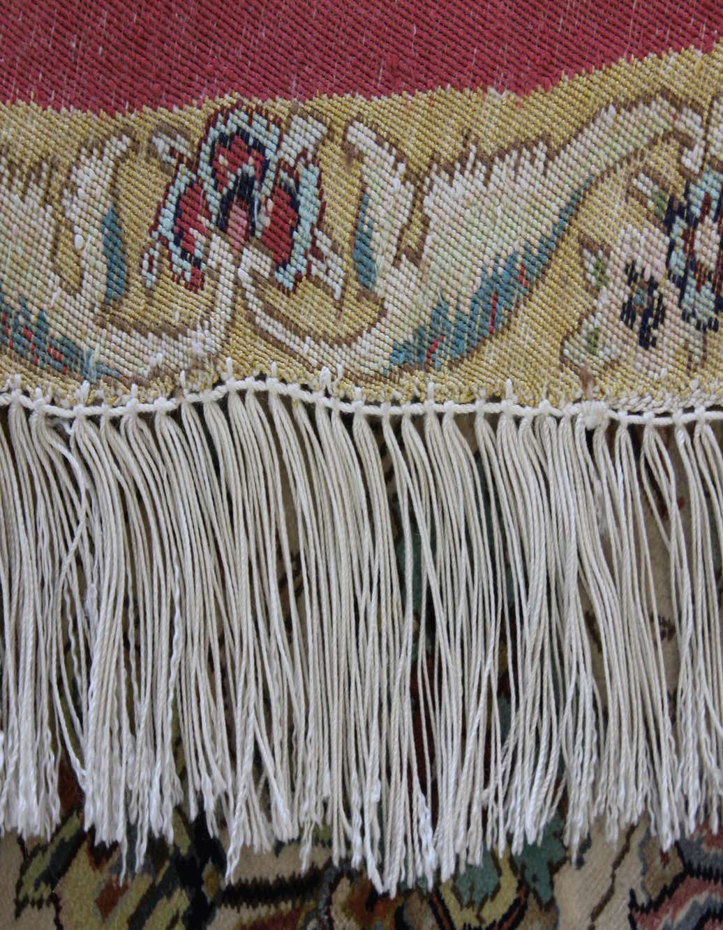 Primary image  8' 2 x 8' 2  Hand Knotted Qom Persian Round Rug