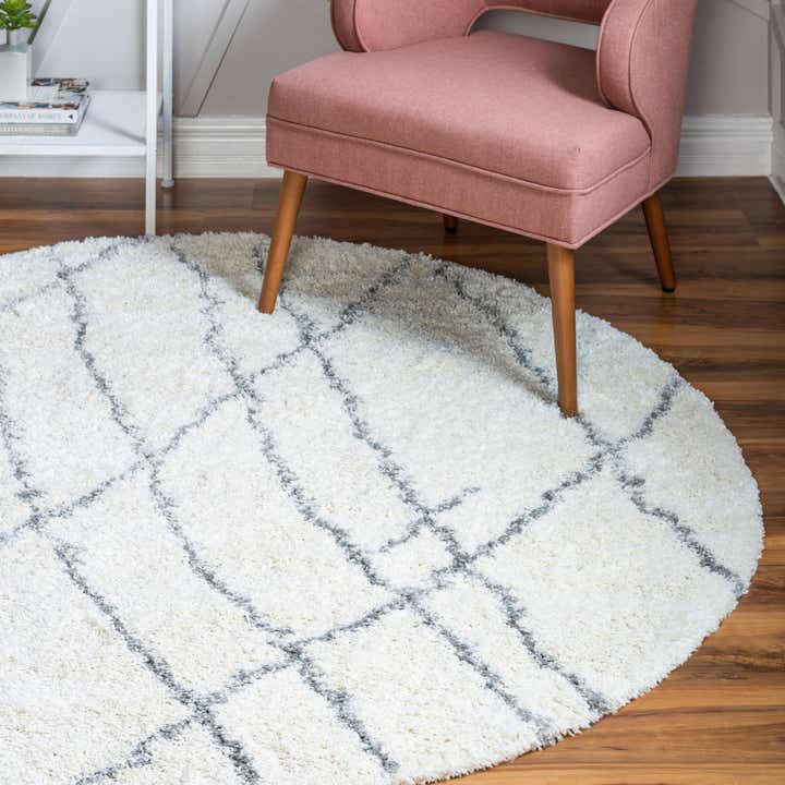 Ivory 3' 3 x 3' 3 Soft Touch Shag Round Rug | Rugs.com