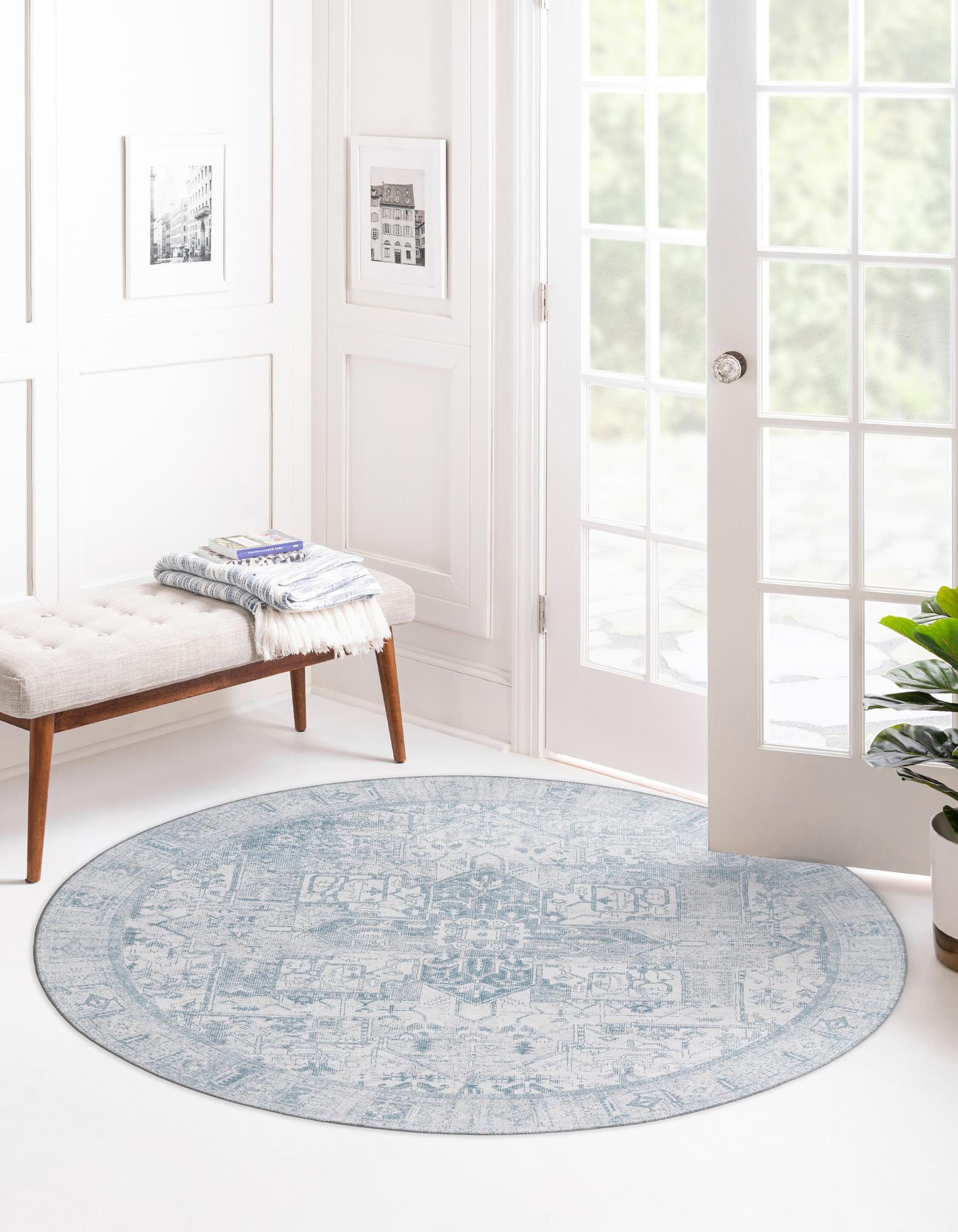 Ivory 3' 6 x 3' 6 Timeless Round Rug | Rugs.com