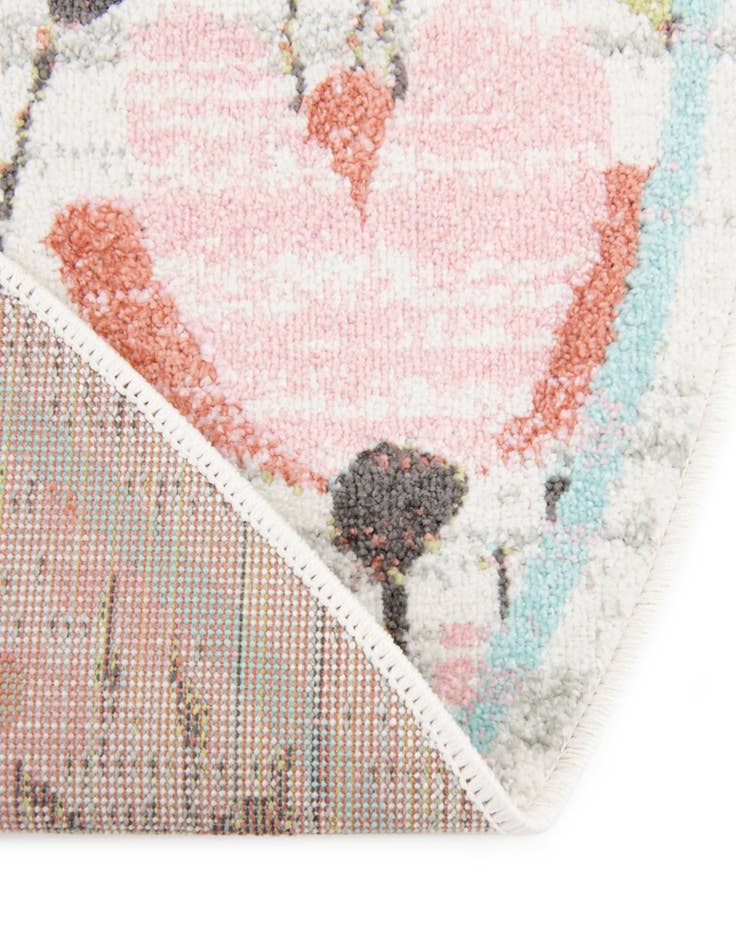 Detail image of  3' 3 x 3' 3 Flowers Whimsy Kids Round Rug