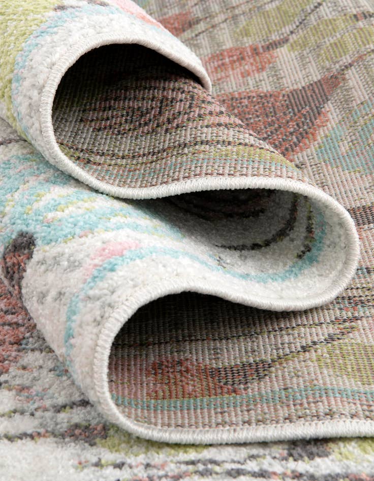 Detail image of  3' 3 x 3' 3 Flowers Whimsy Kids Round Rug