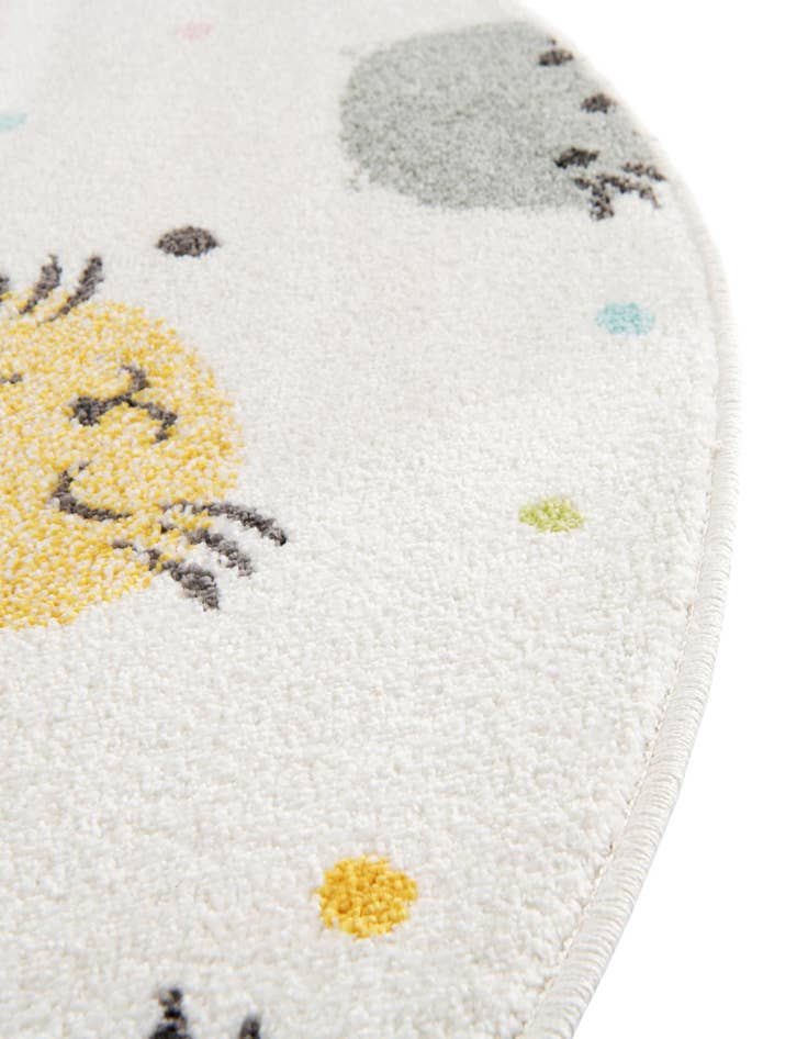 Detail image of  7' 10 x 7' 10 Cats Whimsy Kids Round Rug