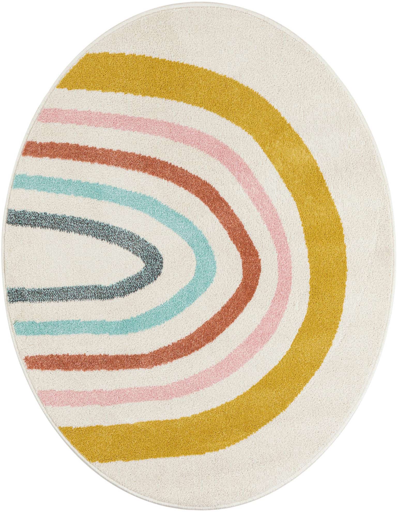 Primary image  4' 1 x 4' 1 Rainbow Whimsy Kids Round Rug
