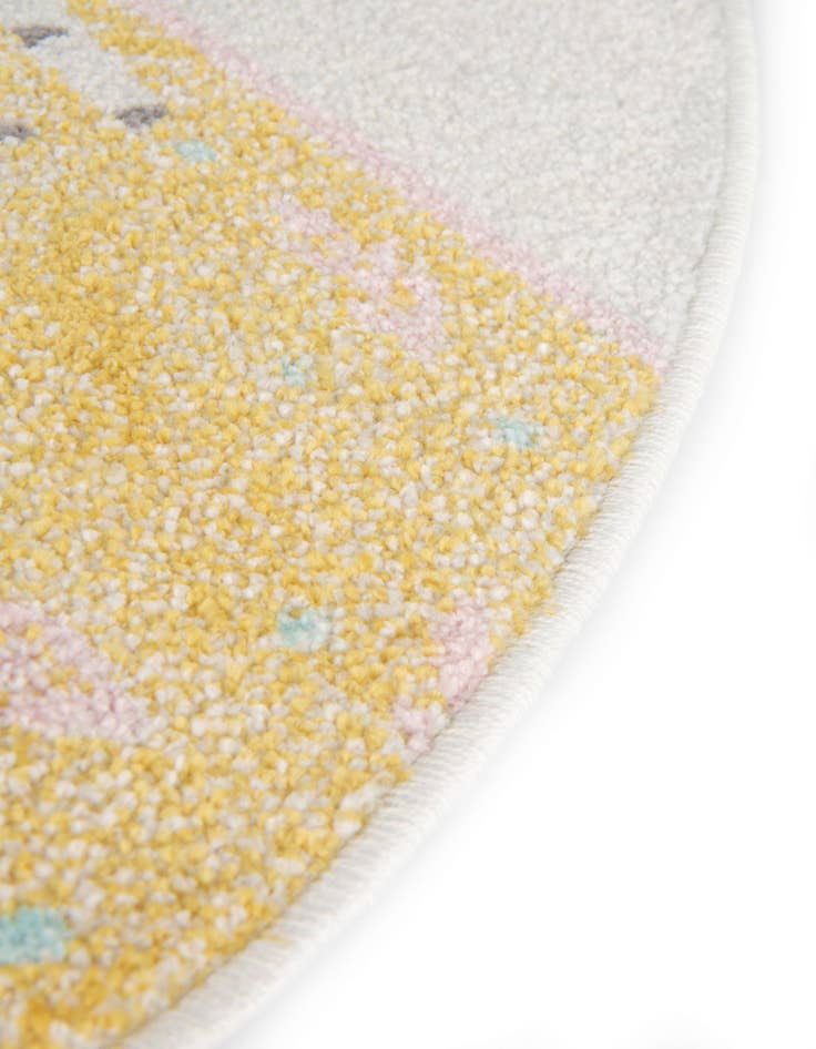 Detail image of  7' 10 x 7' 10 Animals Whimsy Kids Round Rug