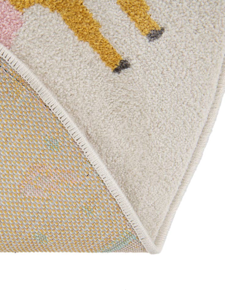 Detail image of  7' 10 x 7' 10 Animals Whimsy Kids Round Rug