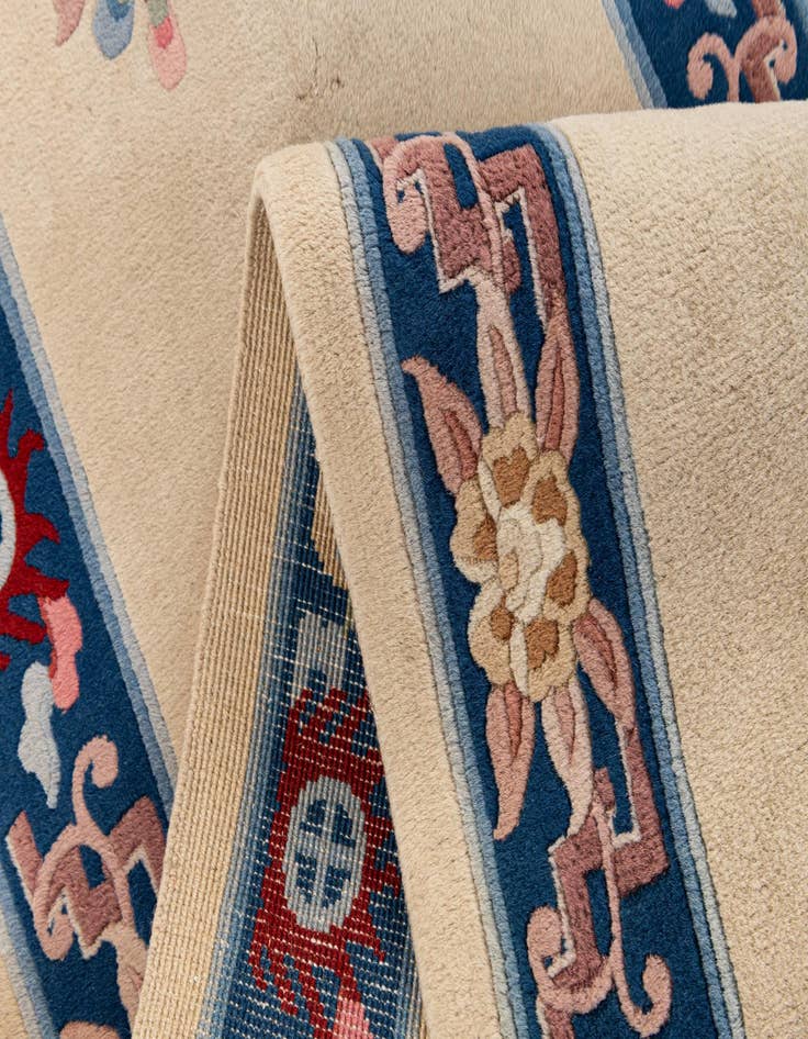 Detail image of  2' 4 x 9' 7  Hand Woven Antique Finish Wool Runner Rug