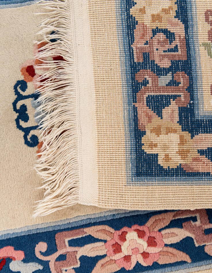 Detail image of  2' 4 x 9' 7  Hand Woven Antique Finish Wool Runner Rug