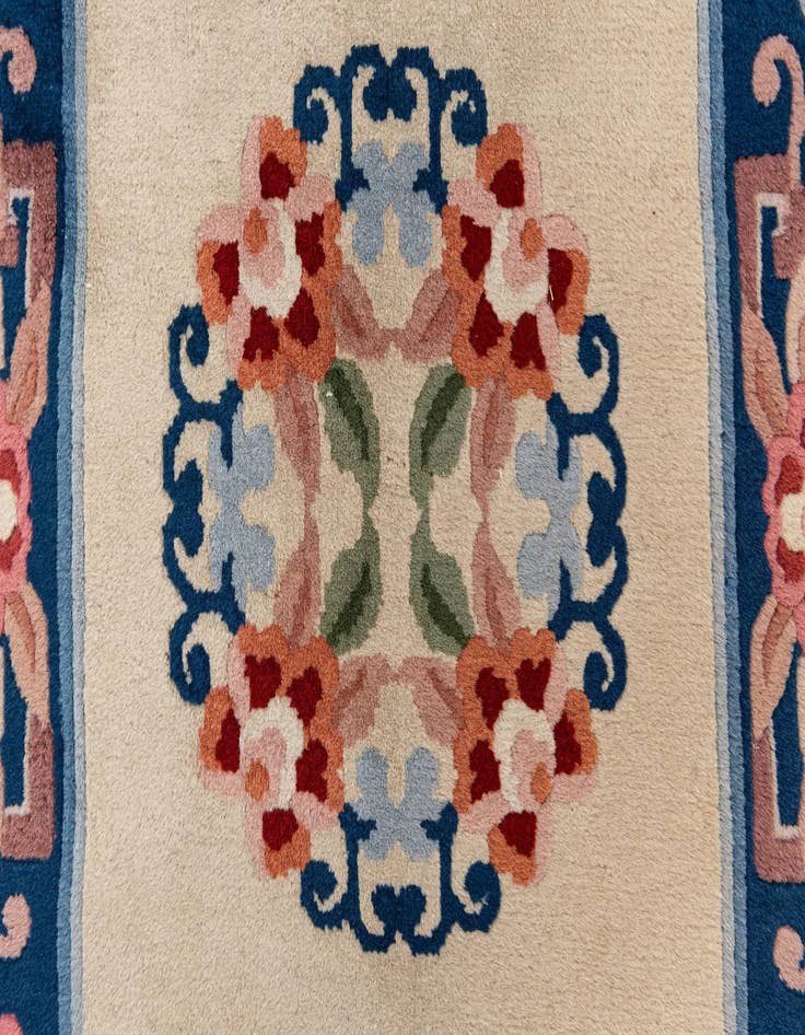 Detail image of  2' 4 x 9' 7  Hand Woven Antique Finish Wool Runner Rug