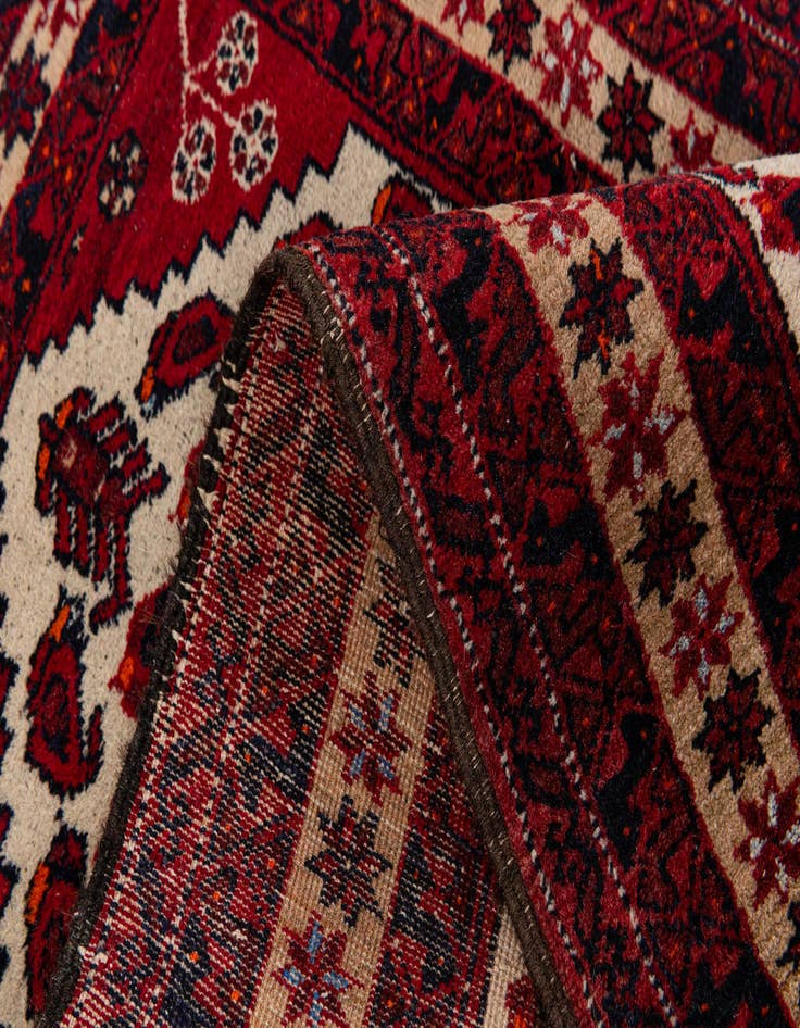 Detail image of  2' 1 x 4'  Hand Knotted Balouch Persian Wool Runner Rug